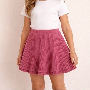 Abercrombie Kids Raspberry Pleated Sweater Skirt Size 13 14